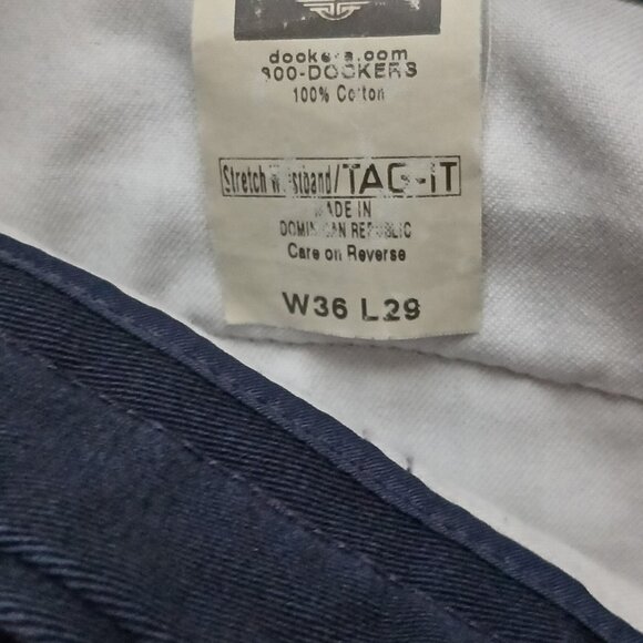 Mens Dockers Navy Pants - Picture 4 of 6